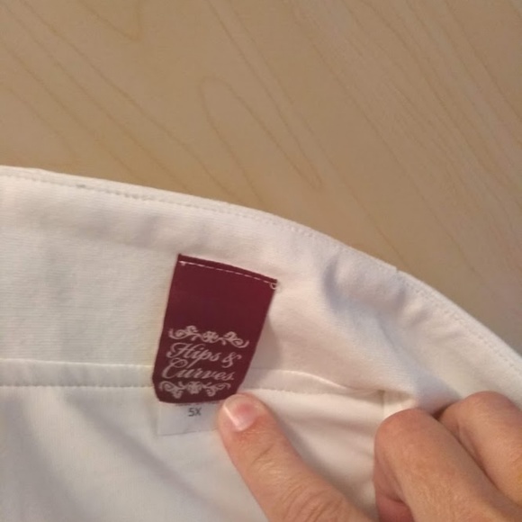 Hips & Curves Ivory Skirt 5X - Picture 3 of 5